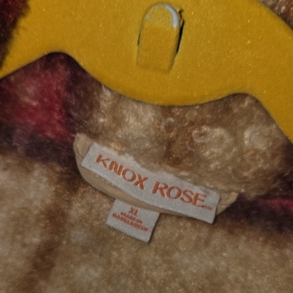 Knox Rose Plaid Teddy Jacket in Cream, Purple, and Pink - Picture 3 of 3